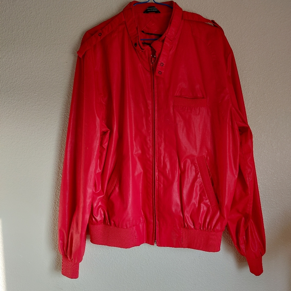VINTAGE RETRO RED 1980'S MEMBERS ONLY JACKET